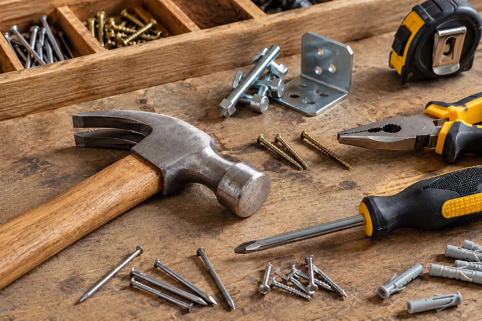 Hardware tools and fixings, from the brand guide